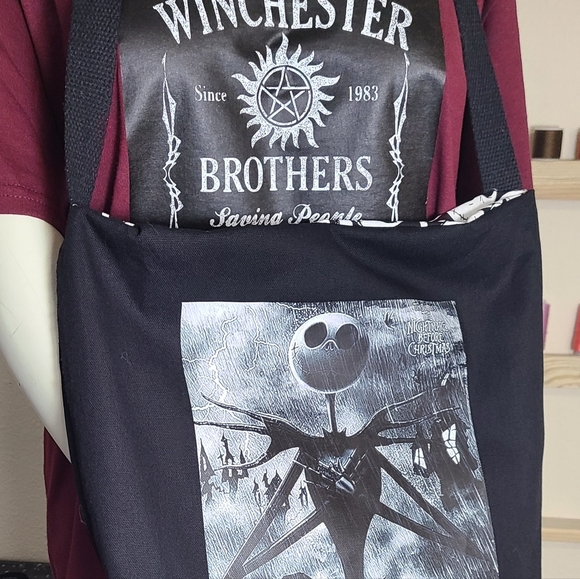 Nightmare before christmas tote bag 14x12 handmade - Picture 3 of 5